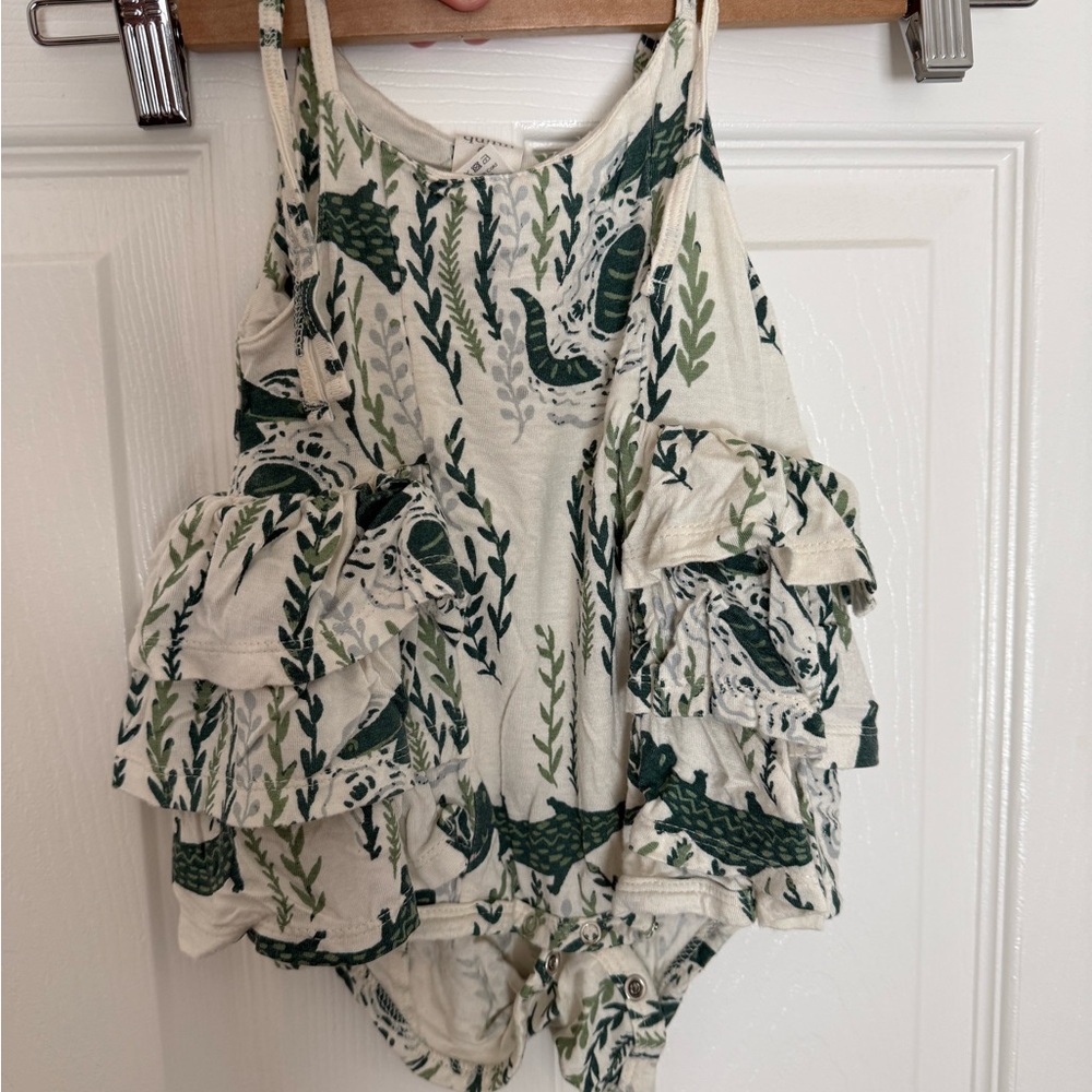 Kate Quinn Floral Ruffle Baby Bubble Romper